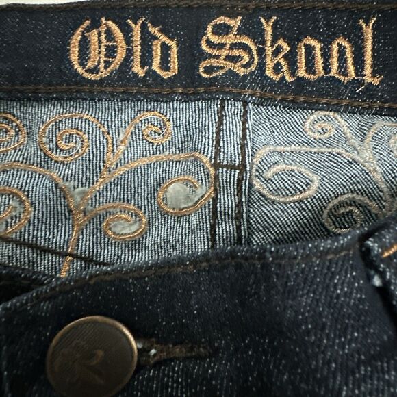 Old Skool Womens Flap Pocket Dark Jeans size 10 - Picture 9 of 12